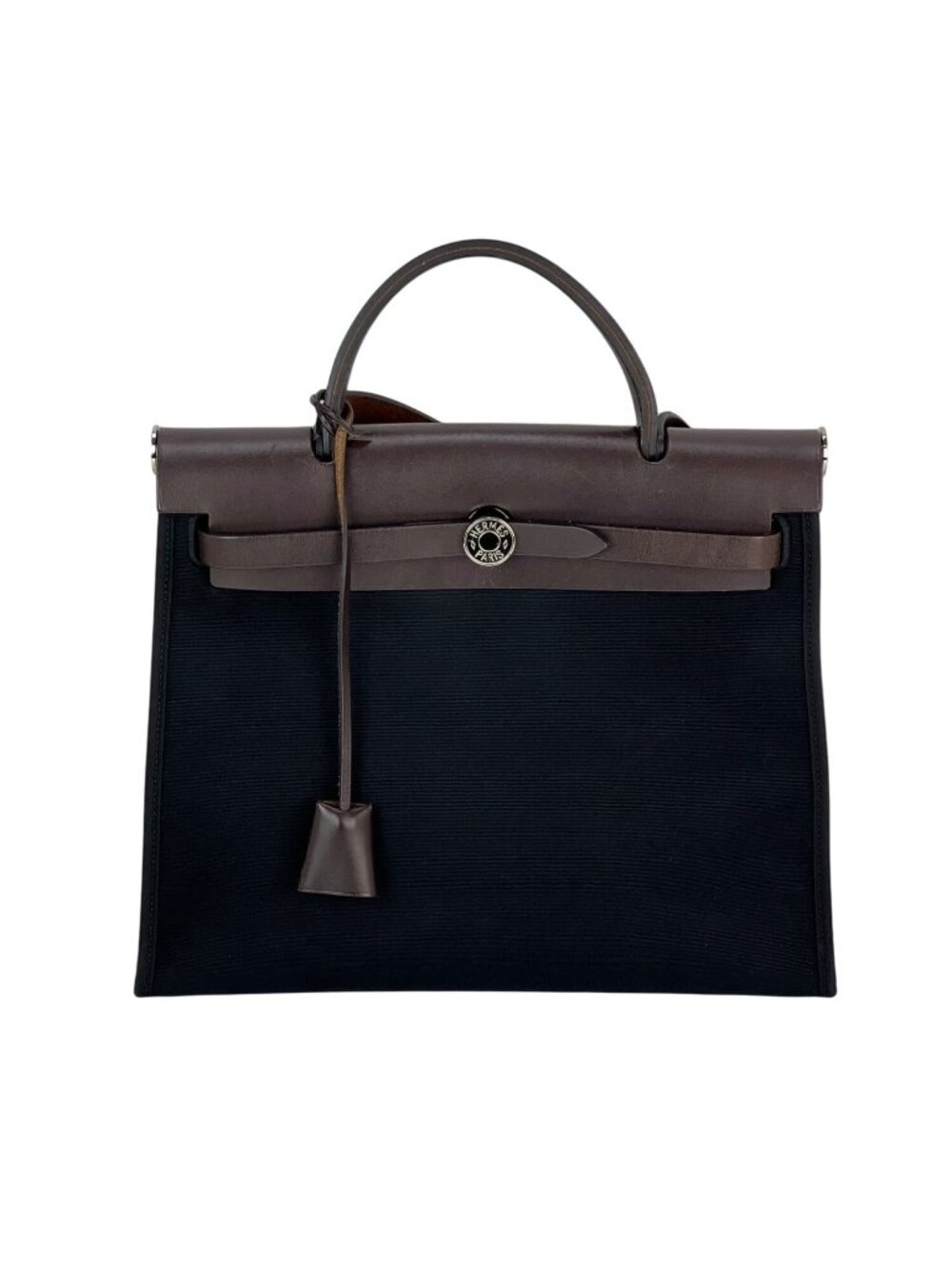 Hermes Toile vache Hunter Herbag zip 31 PM Black Ebene Shoulder Bag listings